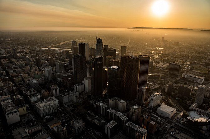 Downtown LA Lights: Your Private Sunset and Night Helicopter Tour - Dodger Stadium from the air: sports look different up close