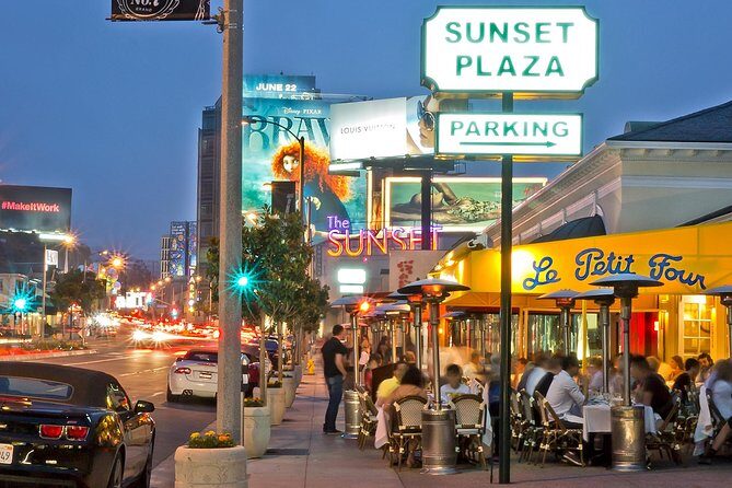 Hollywood and Beverly Hills Half-Day Tour with Exclusive Stops - Sunset Strip and Melrose Place: iconic streets, mostly from the road
