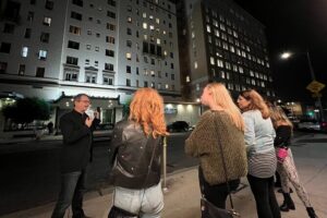 Hollywood Boulevard Ghost Walk - Hollywood Wax Museum location: from Cafe Montmartre to present-day acting school
