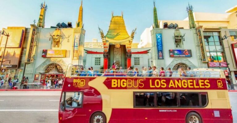 LA: Hop-on Hop-off Tour by Open-top Bus with 19 Stops - Red Route vs Blue Route: Hollywood Icons or Santa Monica Coast