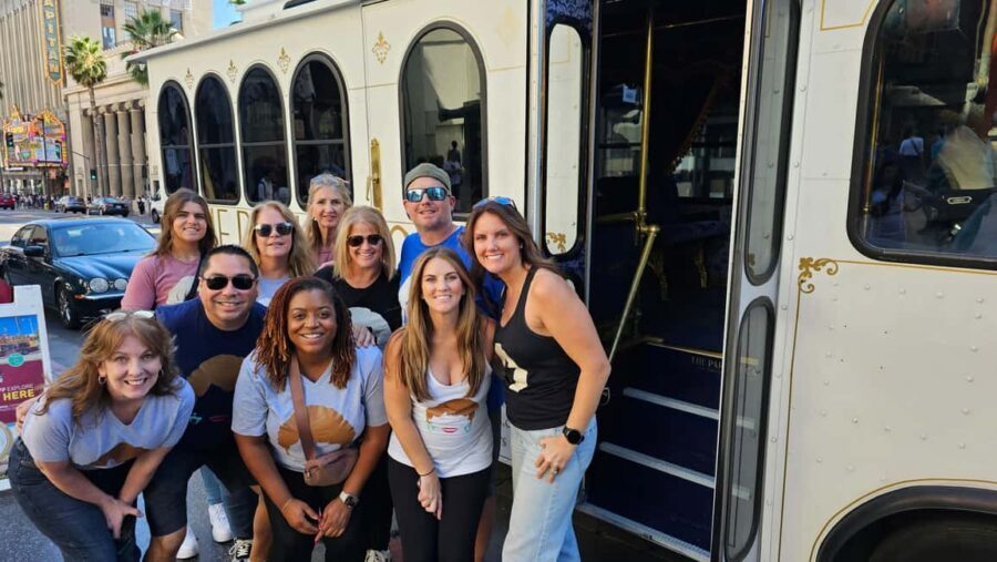 Los Angeles: #1 Trolley Bus Hollywood Sightseeing Tour - The Original Farmers Market and Miracle Mile museum area
