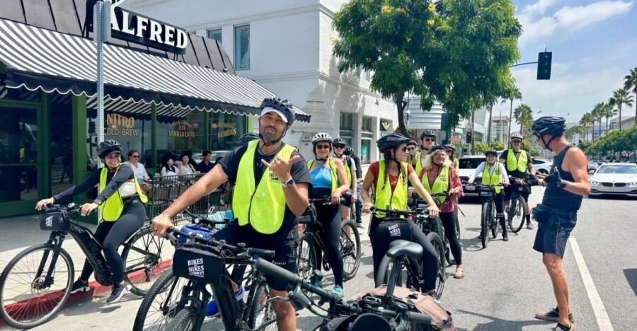 Los Angeles: Beverly Hills Guided Electric Bike Tour - West Hollywood warm-up: Rainbow Crosswalk to the Pink Wall