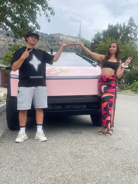 Los Angeles: Hollywood Sign Tesla Cyber Truck Tour - The Hollywood Walk of Fame Stop: Stars, But With a Better Point of View