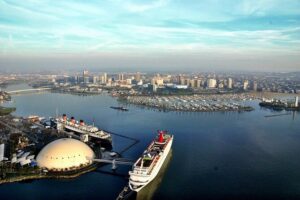 Private Helicopter Tour over Long Beach: See Catalina, Queen Mary - Queen Mary From Above: Why This Stop Is More Than a Photo