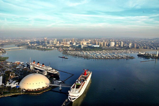 Private Helicopter Tour over Long Beach: See Catalina, Queen Mary - Queen Mary From Above: Why This Stop Is More Than a Photo