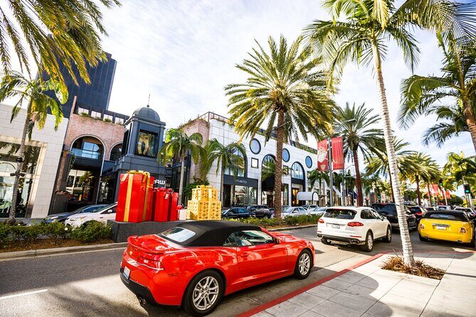 Private Hollywood and Celebrity Homes Bus Tour - Beverly Hills and Rodeo Drive: luxury street energy from the bus