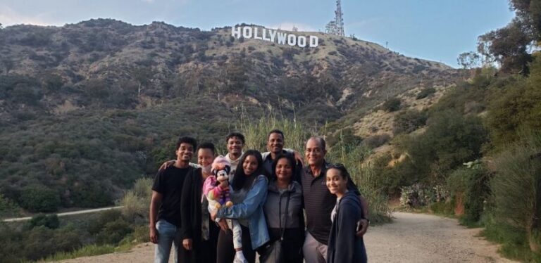Private Hollywood Sign Adventure Hike - Into the Hollywoodland neighborhood: the sign grows fast
