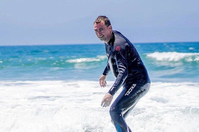 Private Surf Lesson in Venice Beach, CA - The Lesson Formula: Land Warm-Up, Then Direct In-Water Coaching