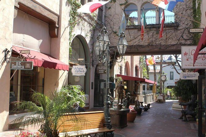 Santa Barbara Private Tour and Wine Tasting Experience from LA - La Arcada Courtyard: the easy stroll with optional shopping