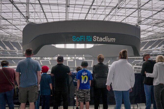 SoFi Stadium Tour in Los Angeles - The tunnel light show and walking onto the field