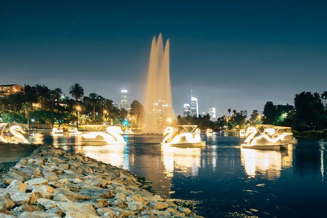 Swan Boat Night Ride at Echo Park Lake - Finding the launch at 751 Echo Park Ave and handling the line