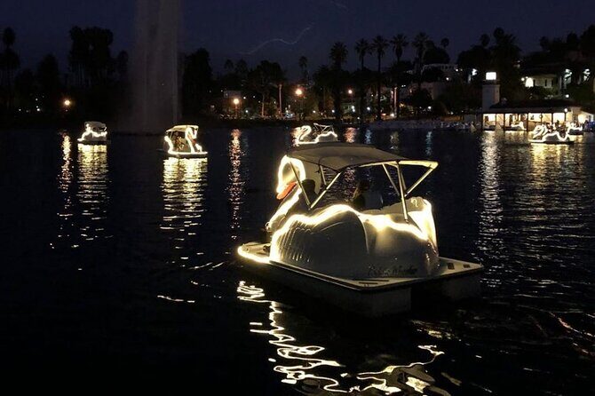 Swan Boat Night Ride at Echo Park Lake - What to bring: snacks, no alcohol, and no restroom on board