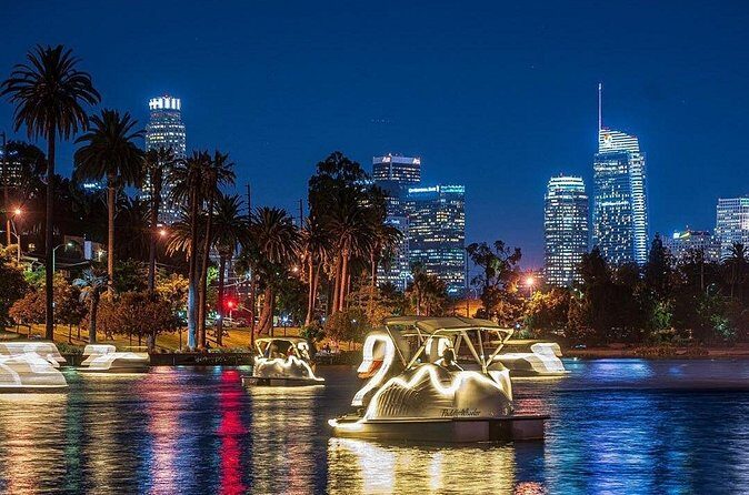 Swan Boat Night Ride at Echo Park Lake - Best for couples, families, and first-time boaters